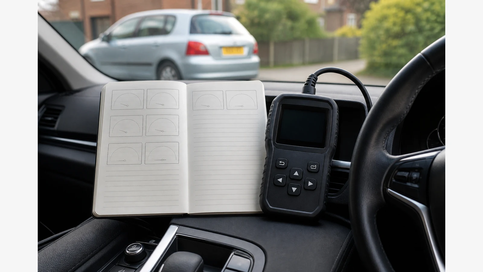 Freeze-frame readings being recorded from an OBD reader before any code is cleared